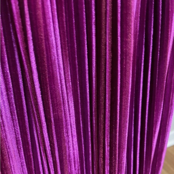 Zara Velvet Pleated Skirt - Picture 9 of 11